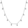Collar bolitas colgantes en plata