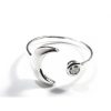 Anillo Luna circonita en plata