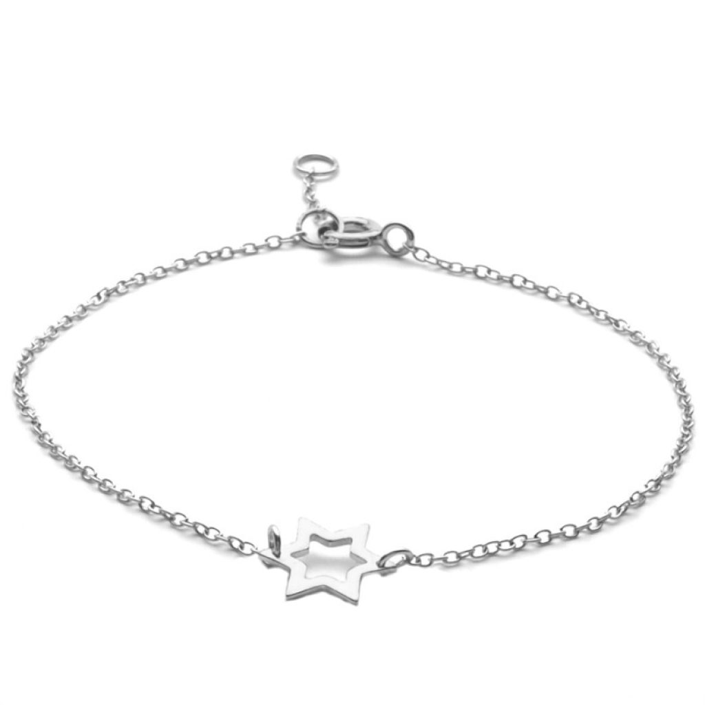 Pulsera estrella en plata